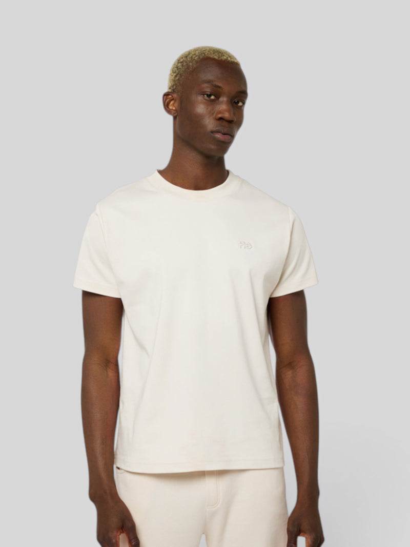 Le ty-shirt O - beige coton