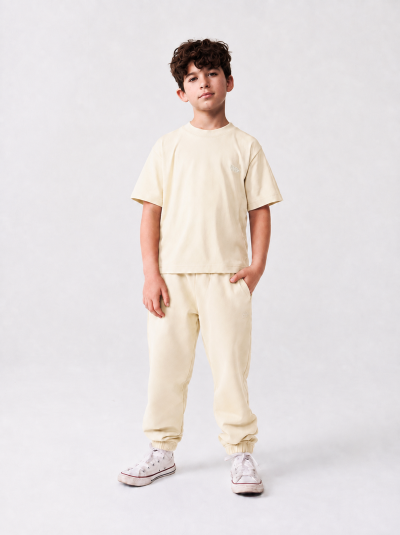 Le ty-shirt O enfant - beige coton