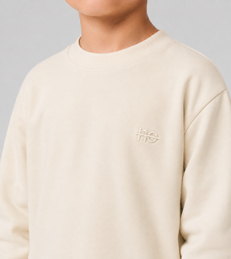 no - le sweaty enfant - beige coton