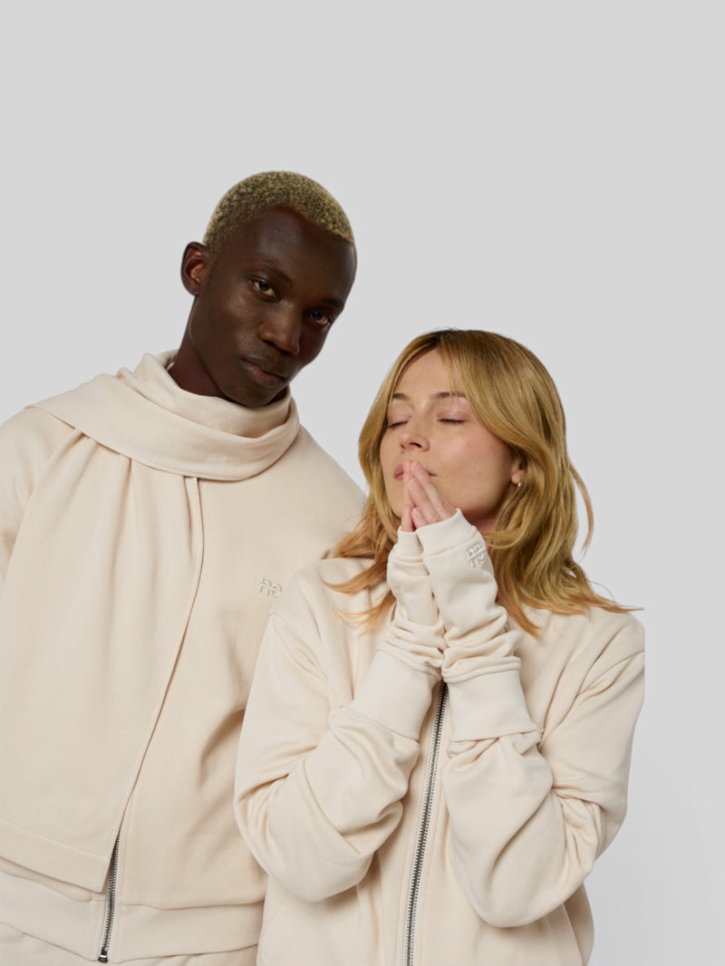 no - le hoody - beige coton
