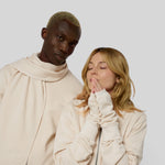 no - le hoody - beige coton