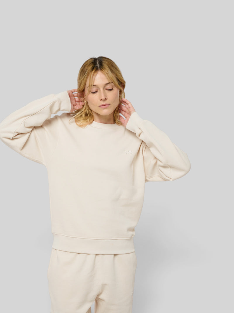 no - le sweaty - beige coton