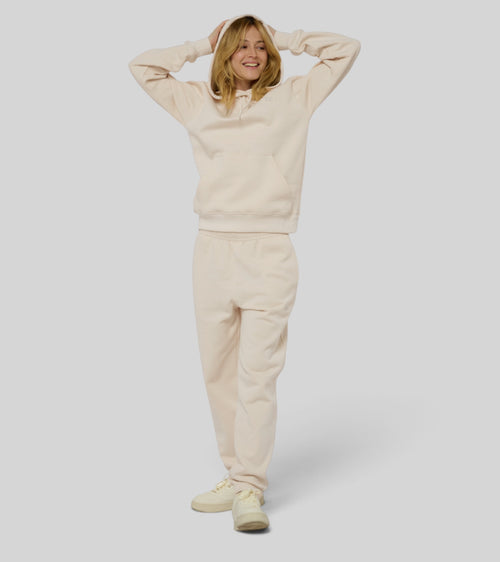 no - le hoody - beige coton