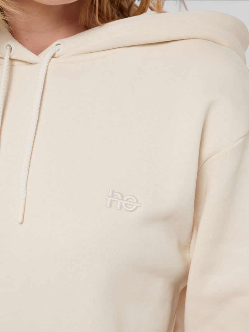 no - le hoody - beige coton