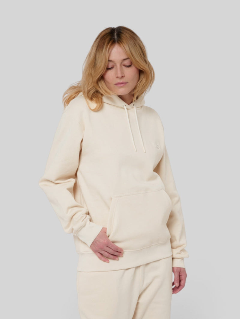 no - le hoody - beige coton