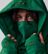 capuche et bandana vert émeraude