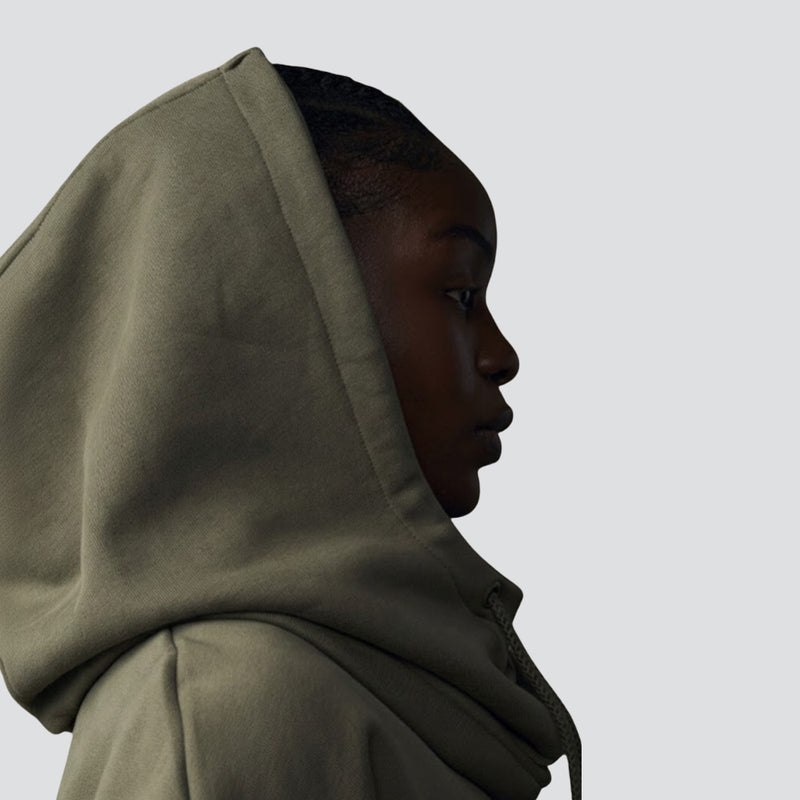 capuche vert kaki