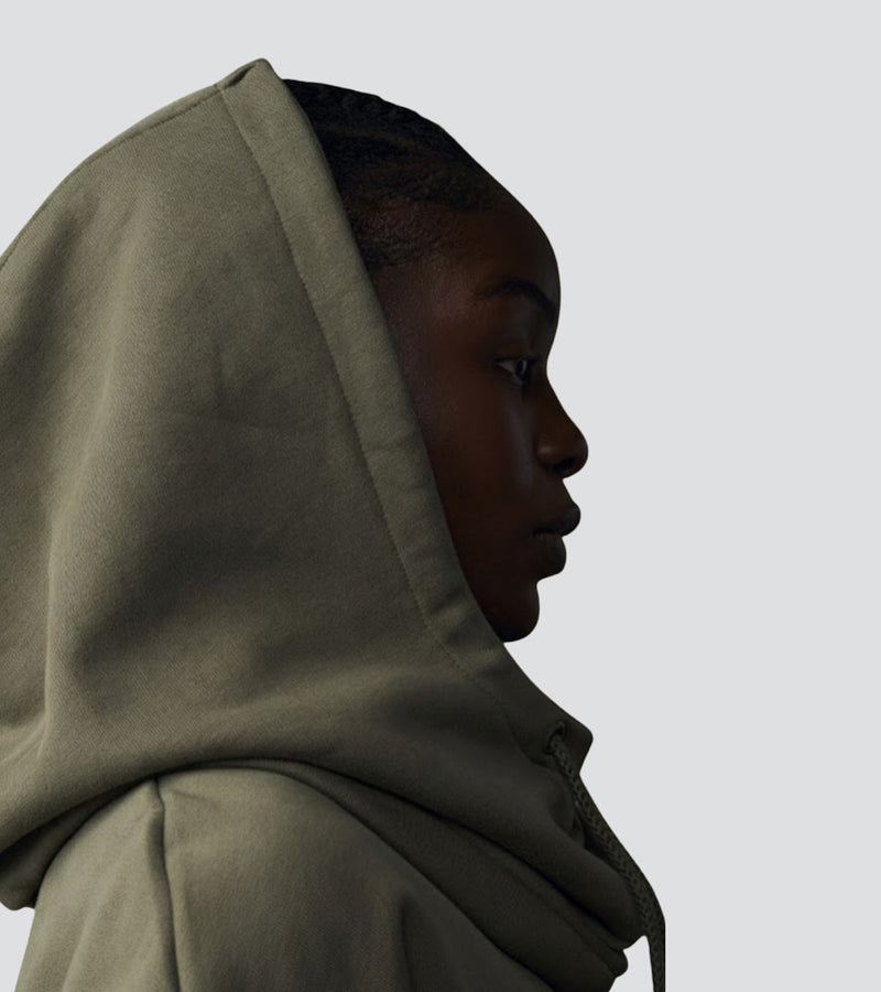 capuche vert kaki
