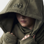 capuche vert kaki