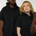 La Cozy bleu nuit, doudoune sans manches unisexe en coton biologique – vue 5