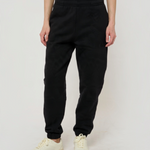 Le Flowy bleu nuit, pantalon jogging unisexe coupe large en coton biologique – vue 1
