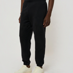 Le Flowy bleu nuit, pantalon jogging unisexe coupe large en coton biologique – vue 2