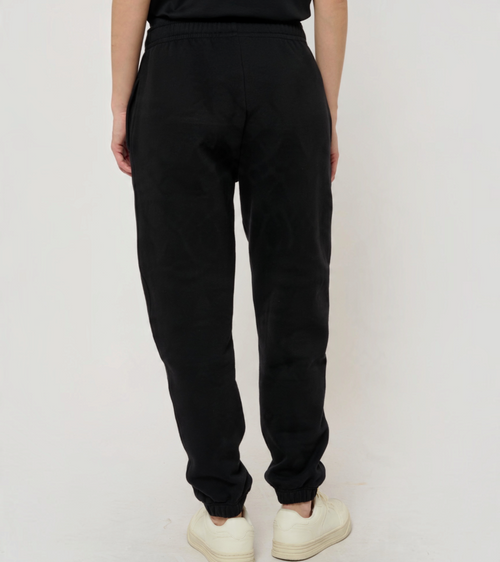Le Flowy bleu nuit, pantalon jogging unisexe coupe large en coton biologique – vue 3