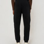 Le Flowy bleu nuit, pantalon jogging unisexe coupe large en coton biologique – vue 4