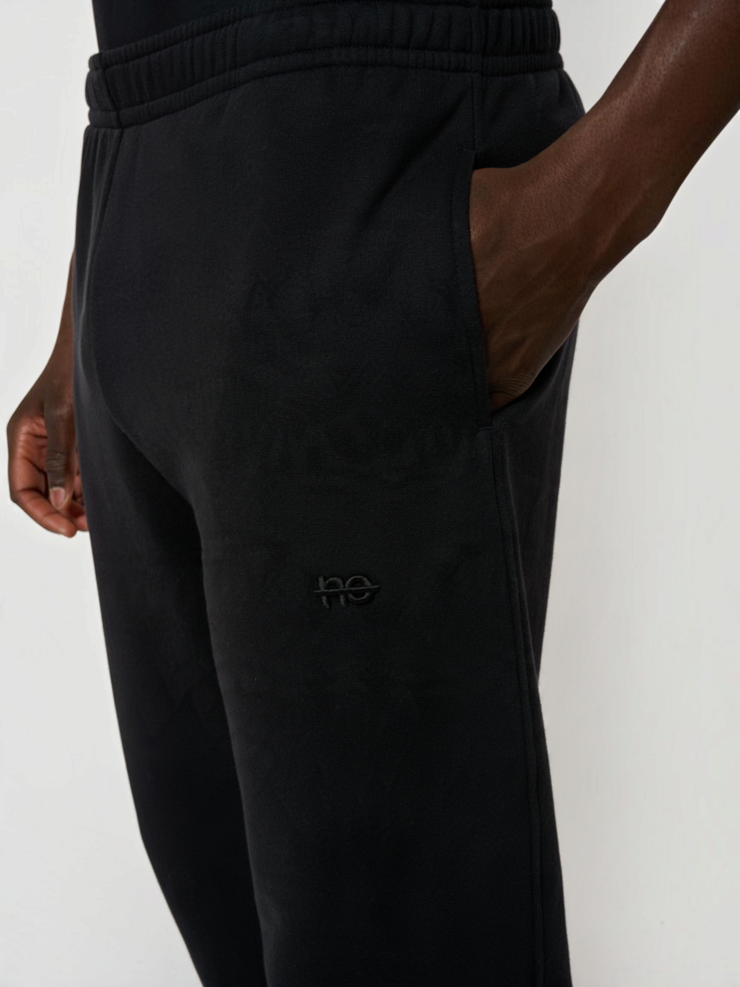 Le Flowy bleu nuit, pantalon jogging unisexe coupe large en coton biologique – vue 6