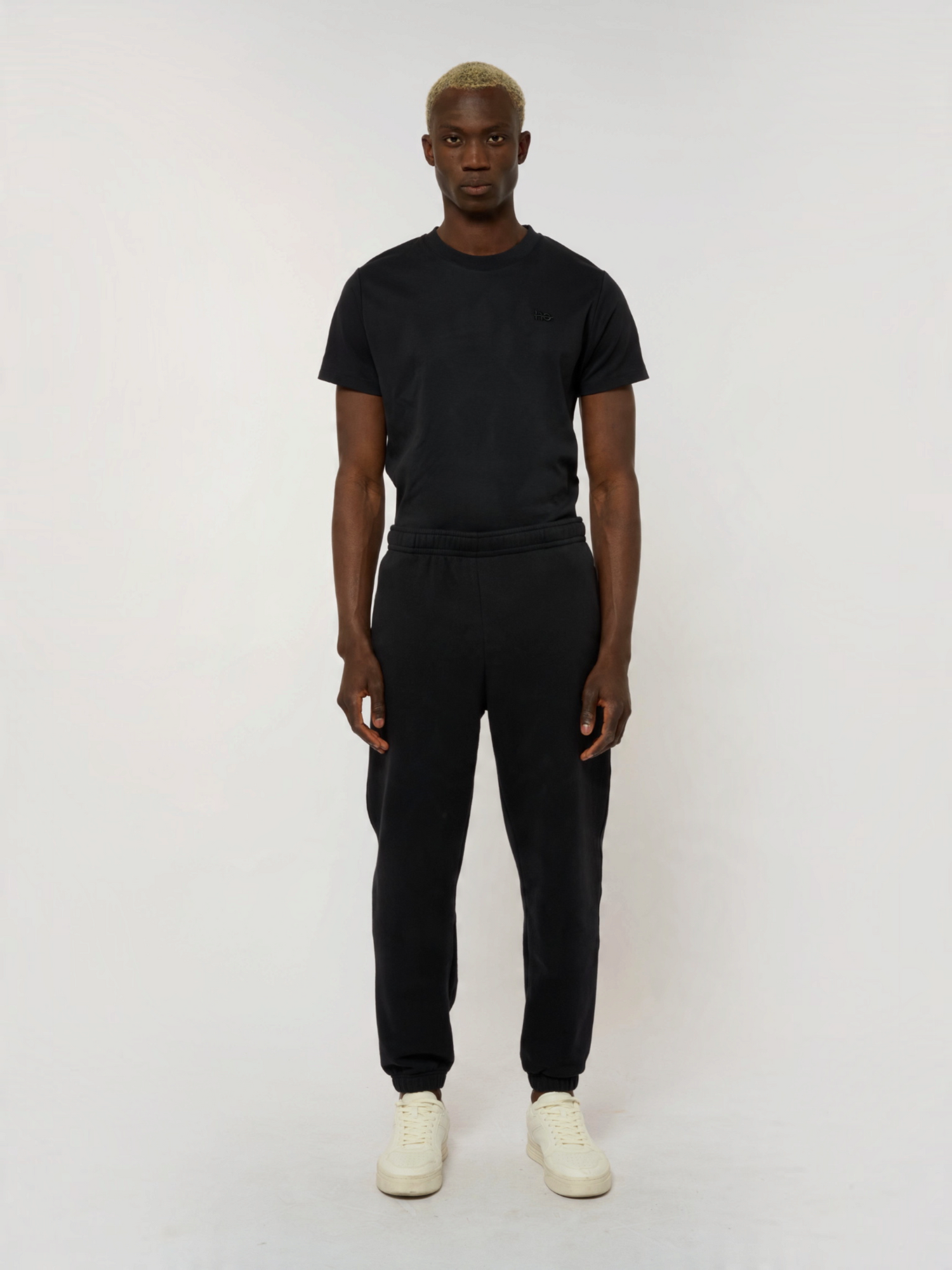 Le Flowy bleu nuit, pantalon jogging unisexe coupe large en coton biologique – vue 8
