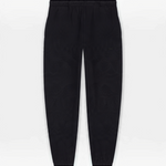 Le Flowy bleu nuit, pantalon jogging unisexe coupe large en coton biologique – vue 9