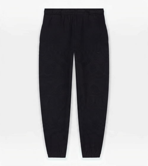 Le Flowy bleu nuit, pantalon jogging unisexe coupe large en coton biologique – vue 9