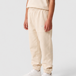 Le Flowy enfant beige coton, pantalon jogging enfant en coton biologique – vue 1