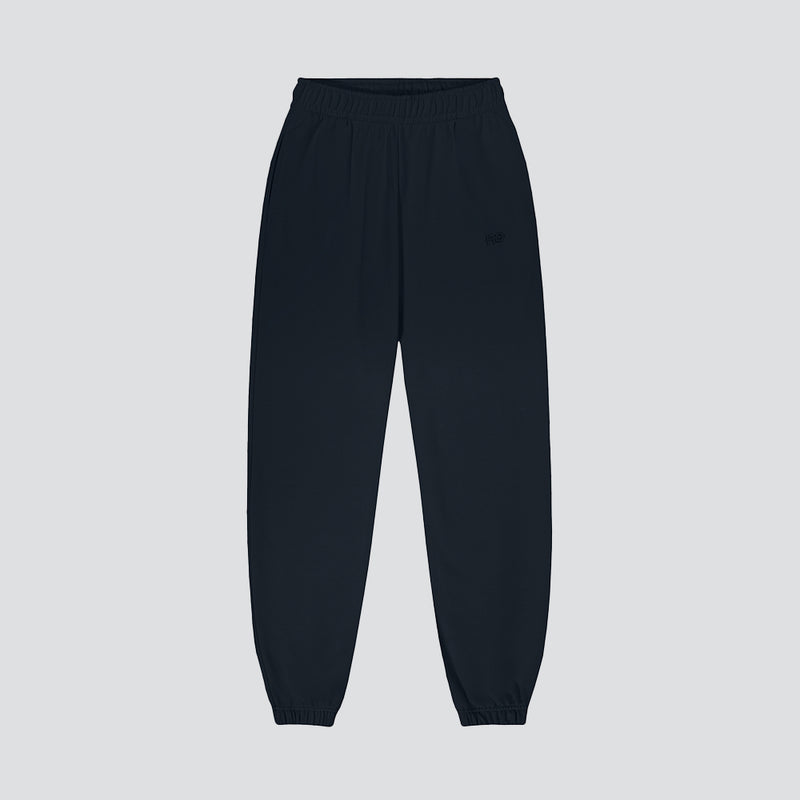 Le Flowy enfant bleu nuit, pantalon jogging enfant en coton biologique – vue 1