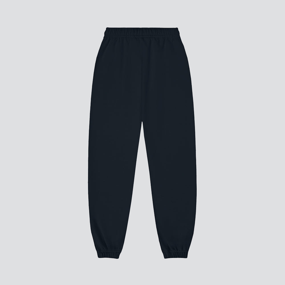Le Flowy enfant bleu nuit, pantalon jogging enfant en coton biologique – vue 2