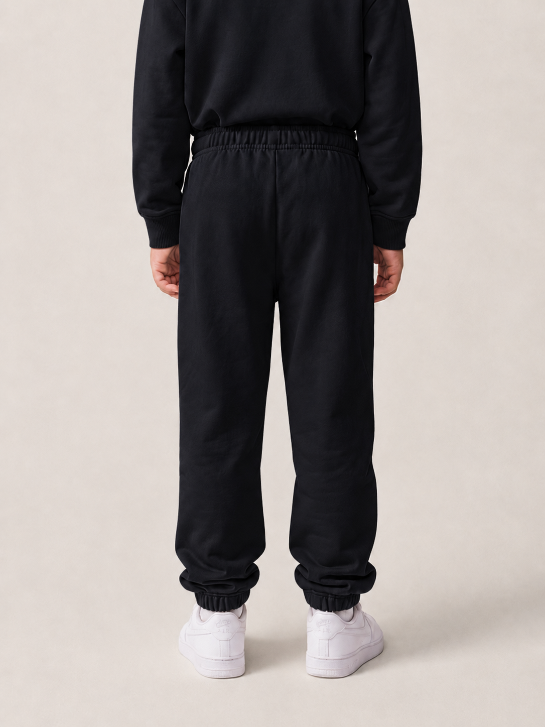 Le Flowy enfant bleu nuit, pantalon jogging enfant en coton biologique – vue 4