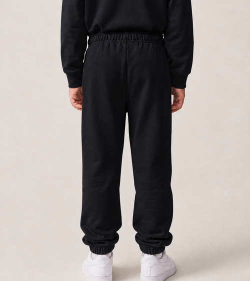Le Flowy enfant bleu nuit, pantalon jogging enfant en coton biologique – vue 4
