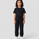 Le Flowy enfant bleu nuit, pantalon jogging enfant en coton biologique – vue 5