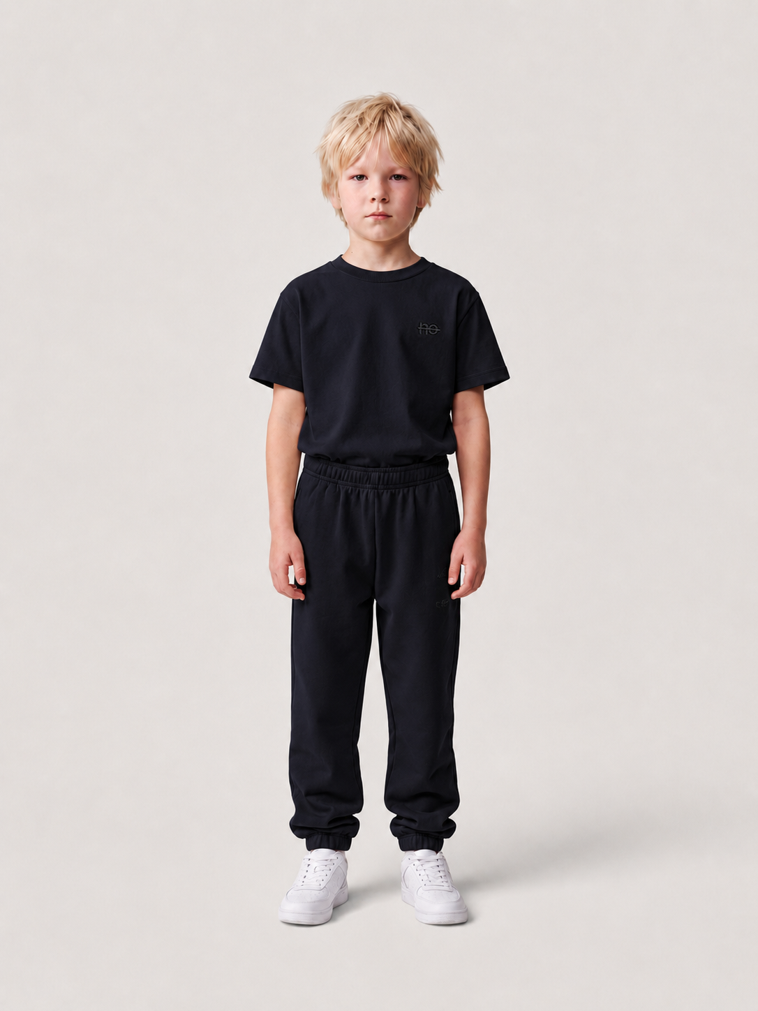 Le Flowy enfant bleu nuit, pantalon jogging enfant en coton biologique – vue 6