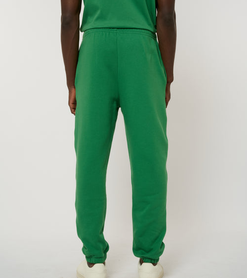 Le Flowy vert émeraude, pantalon jogging unisexe coupe large en coton biologique – vue 5