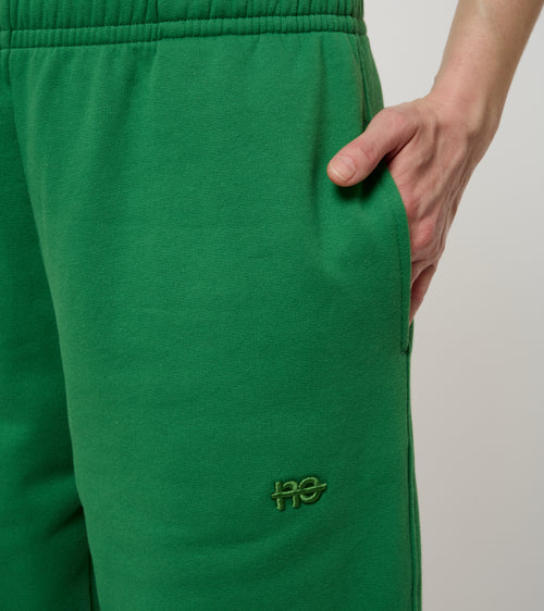 Le Flowy vert émeraude, pantalon jogging unisexe coupe large en coton biologique – vue 7