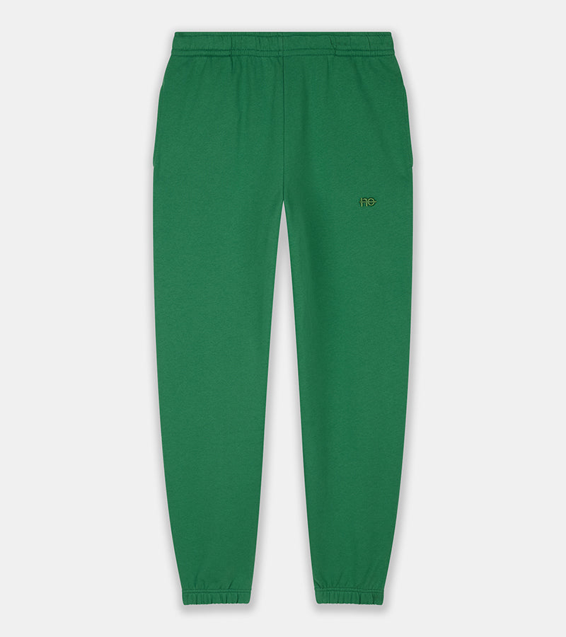 Le Flowy vert émeraude, pantalon jogging unisexe coupe large en coton biologique – vue 9