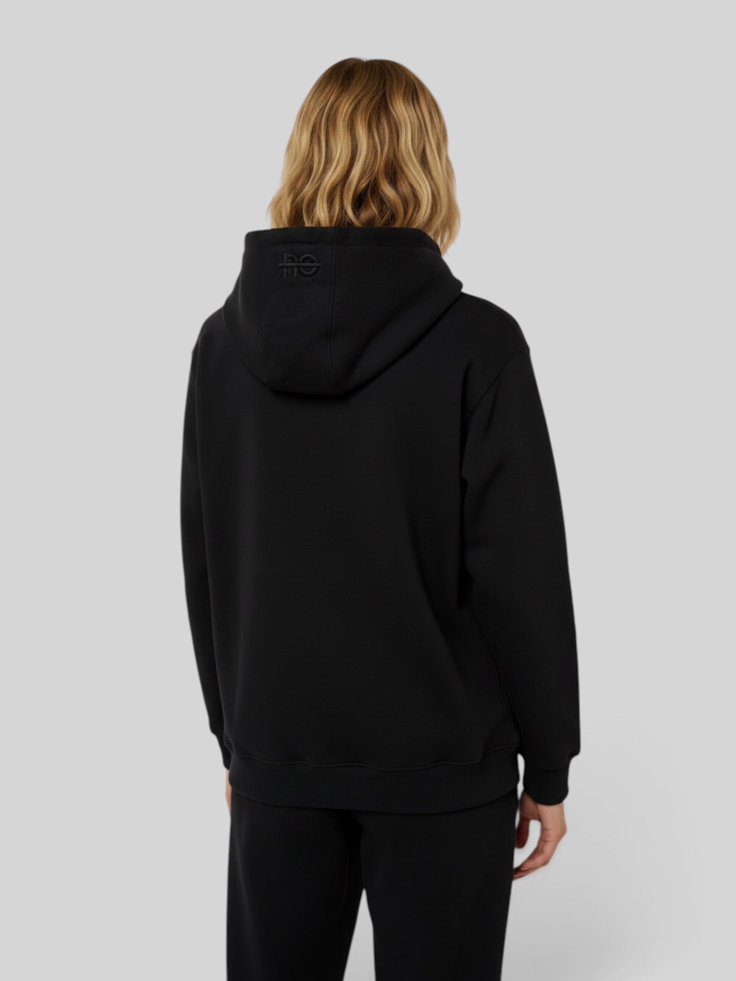 Le Hoody bleu nuit, sweat à capuche unisexe en coton biologique – vue 4