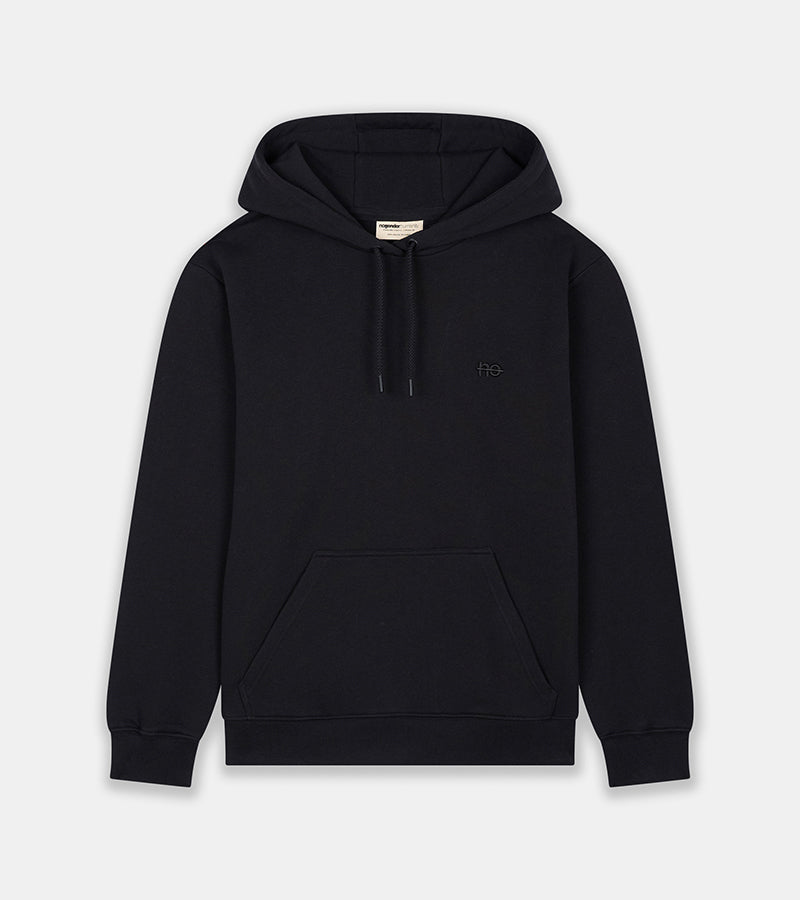 Le Hoody bleu nuit, sweat à capuche unisexe en coton biologique – vue 9