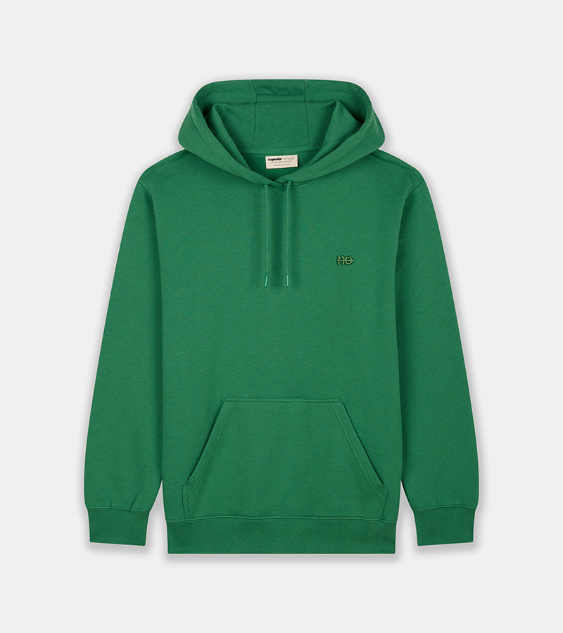 Le Hoody vert émeraude, sweat à capuche unisexe en coton biologique – vue 10
