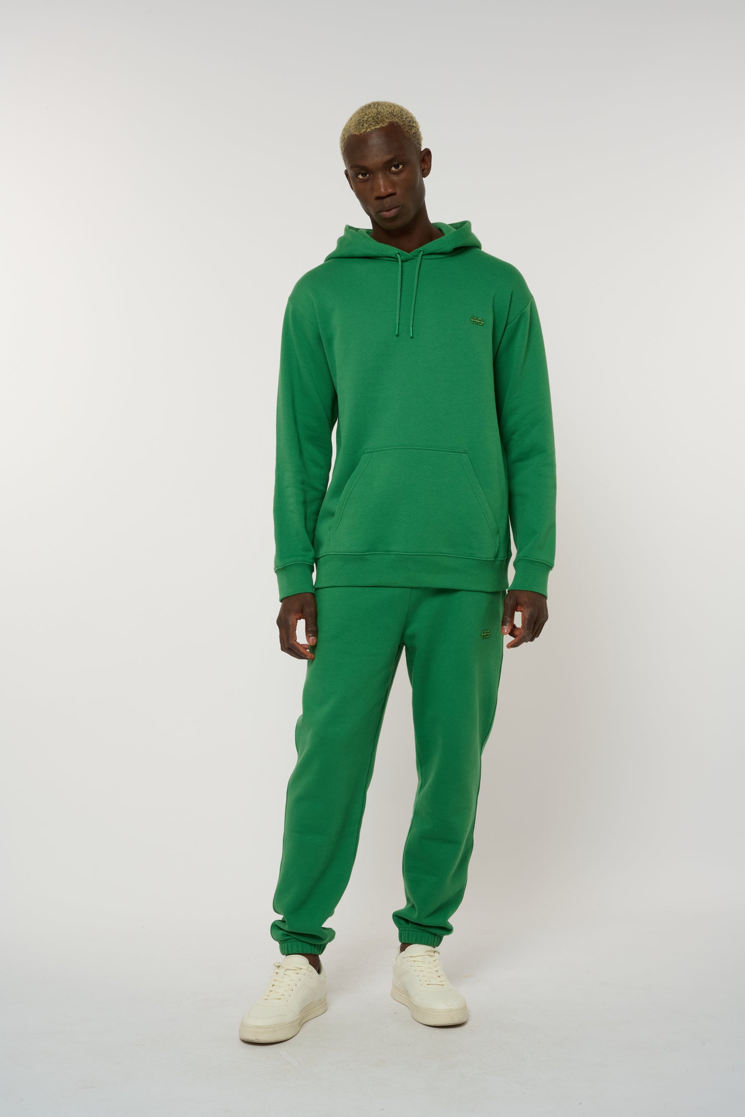 Le Hoody vert émeraude, sweat à capuche unisexe en coton biologique – vue 8