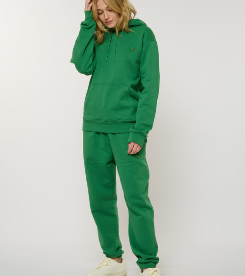 Le Hoody vert émeraude, sweat à capuche unisexe en coton biologique – vue 9