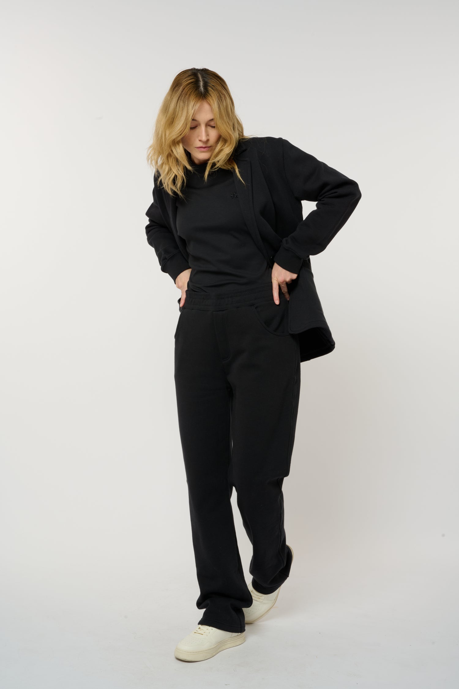 La Jacky bleu nuit, blazer unisexe en coton biologique – vue 7