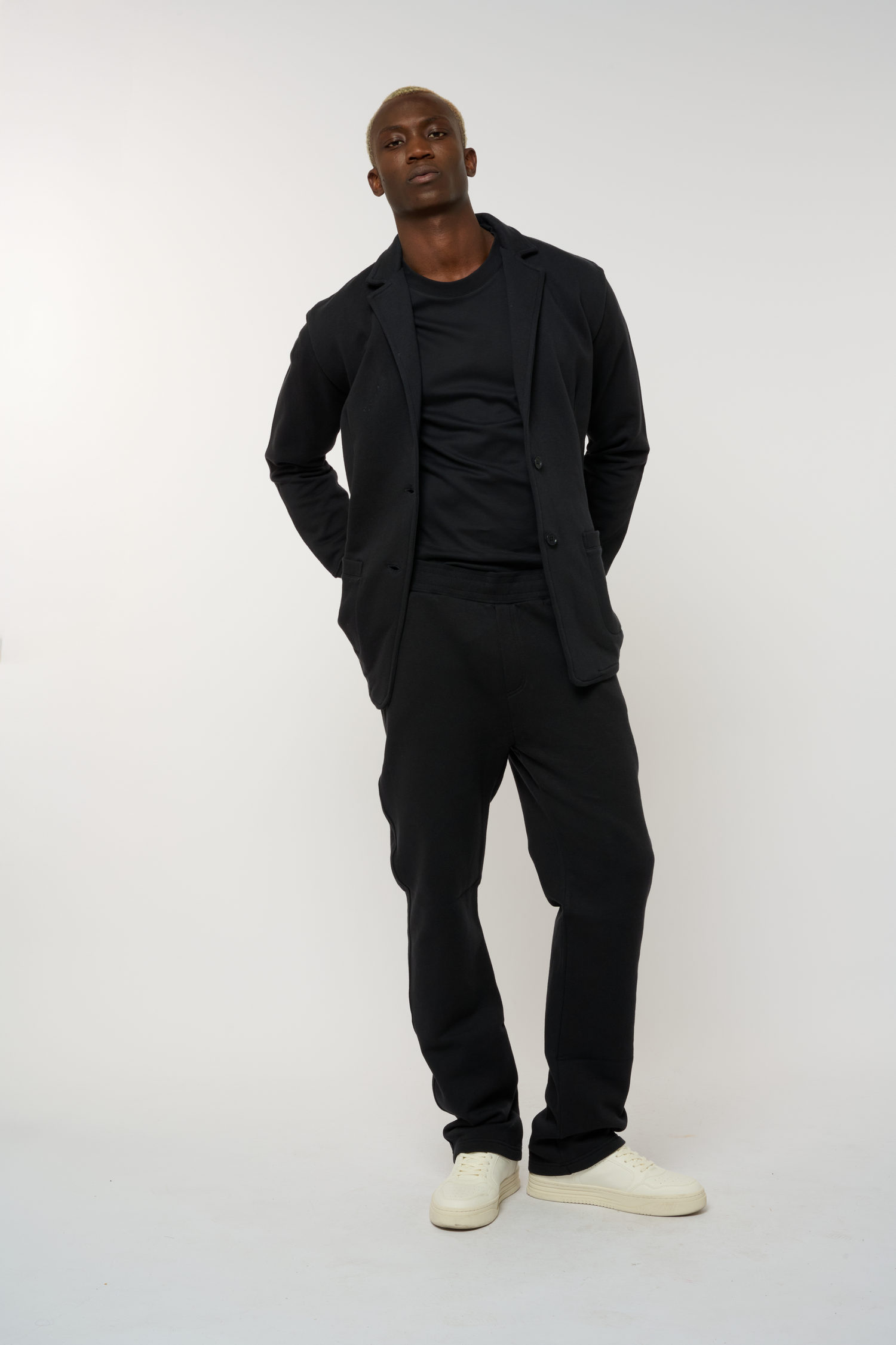La Jacky bleu nuit, blazer unisexe en coton biologique – vue 8