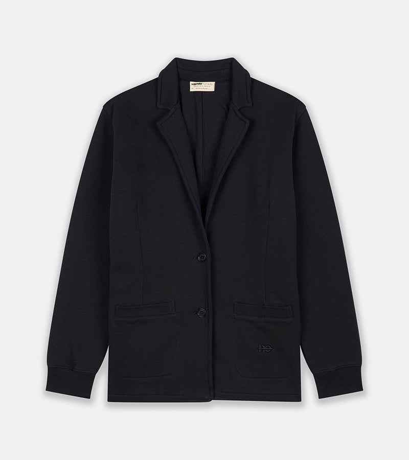 La Jacky bleu nuit, blazer unisexe en coton biologique – vue 9