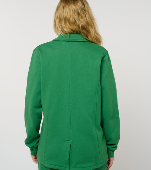 La Jacky vert émeraude, blazer unisexe en coton biologique – vue 4
