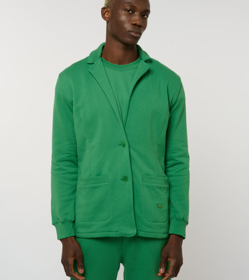 La Jacky vert émeraude, blazer unisexe en coton biologique – vue 7