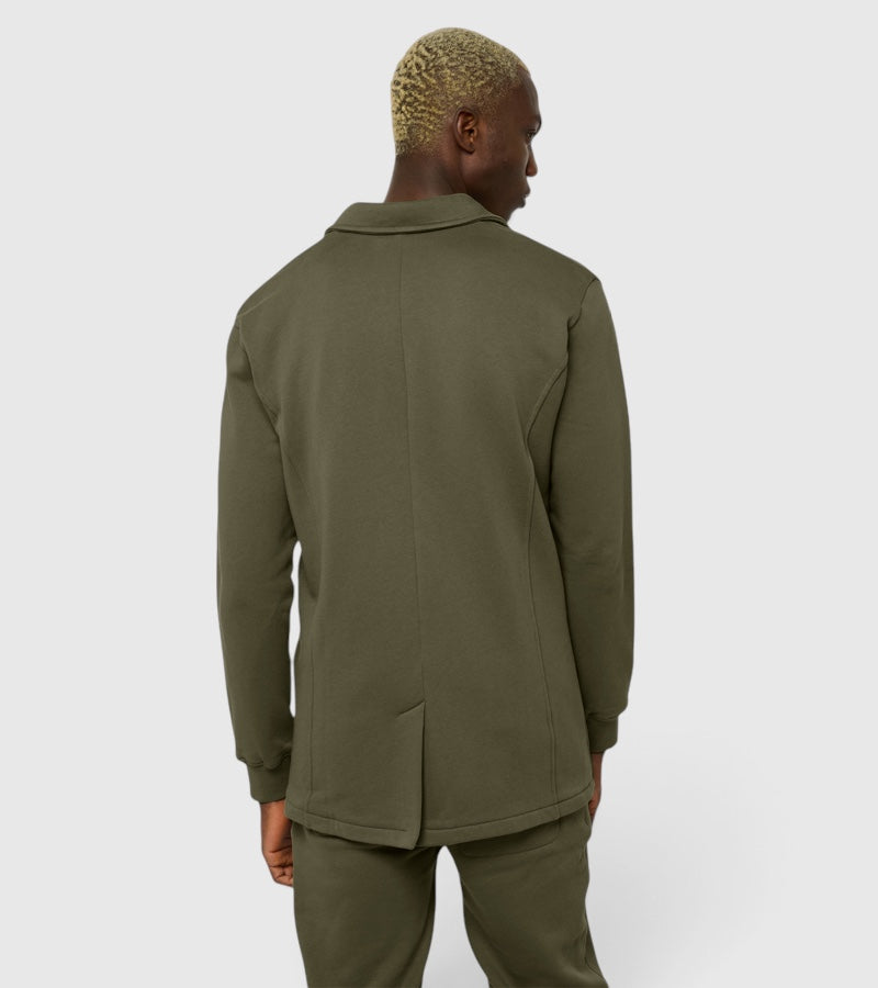 La Jacky vert kaki, blazer unisexe en coton biologique – vue 3