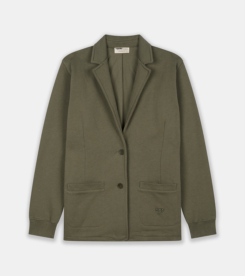 La Jacky vert kaki, blazer unisexe en coton biologique – vue 9