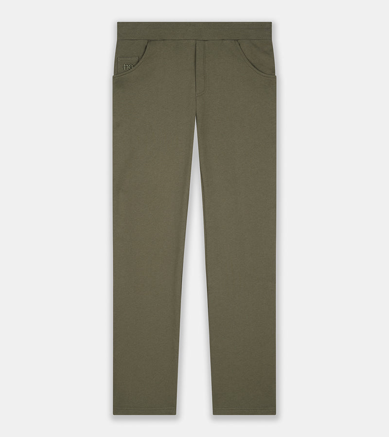 Le Jogstume vert kaki, ensemble blazer et pantalon en coton biologique – vue 7