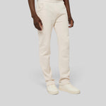 Le Jyns beige coton, pantalon unisexe coupe droite en coton biologique – vue 2