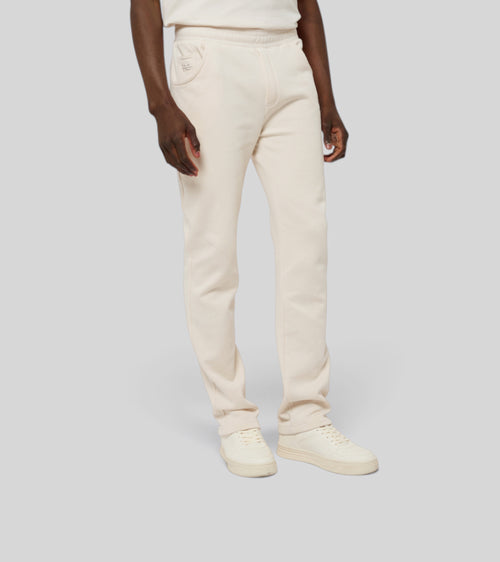 Le Jyns beige coton, pantalon unisexe coupe droite en coton biologique – vue 2