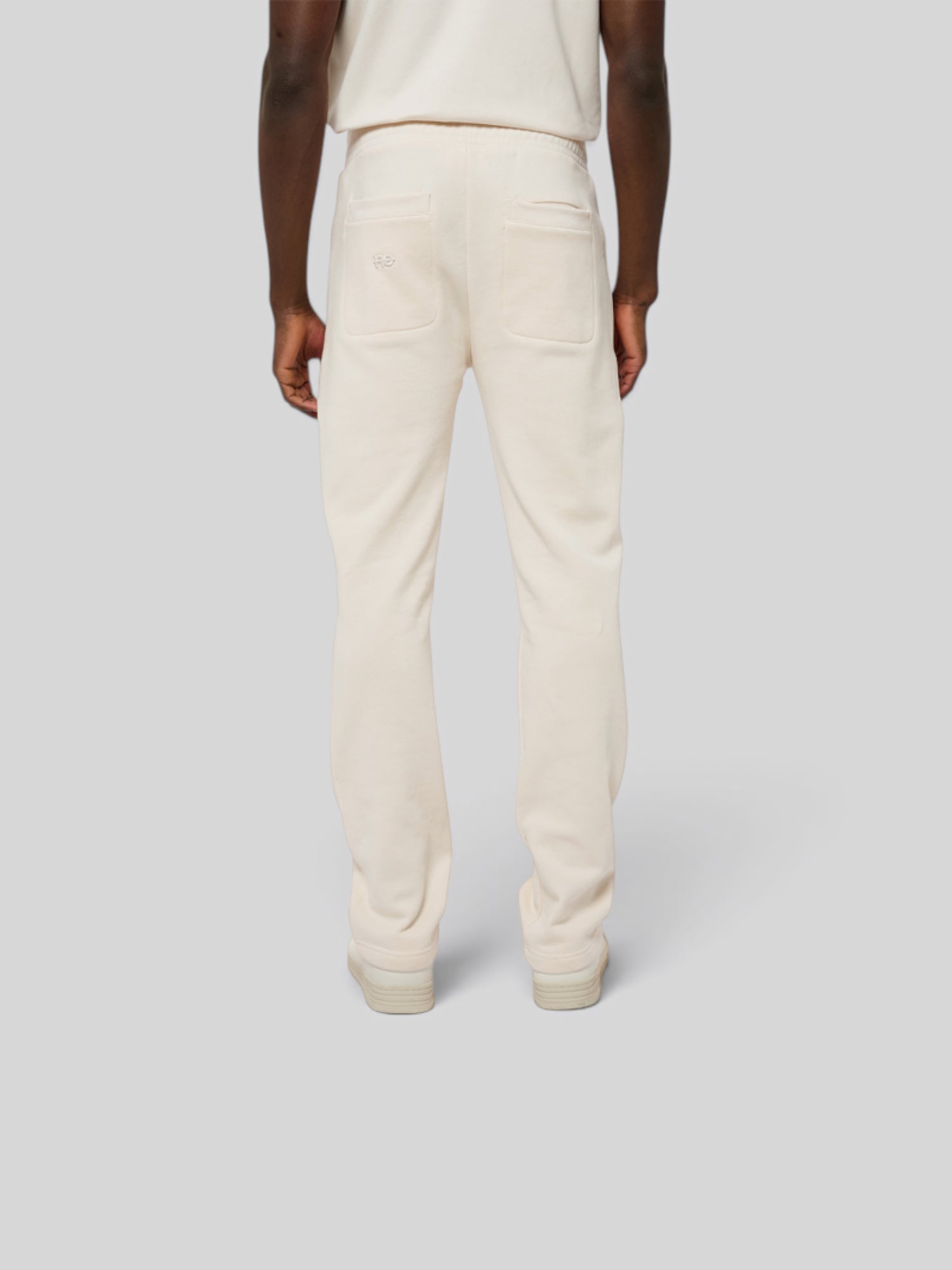 Le Jyns beige coton, pantalon unisexe coupe droite en coton biologique – vue 3