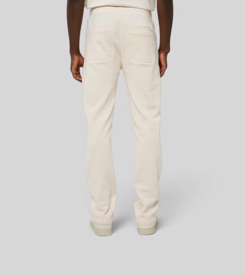 Le Jyns beige coton, pantalon unisexe coupe droite en coton biologique – vue 3
