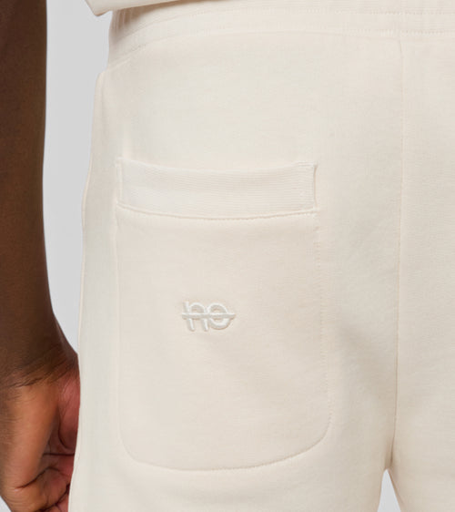Le Jyns beige coton, pantalon unisexe coupe droite en coton biologique – vue 4